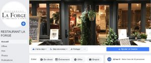 page Facebook restaurant La Forge